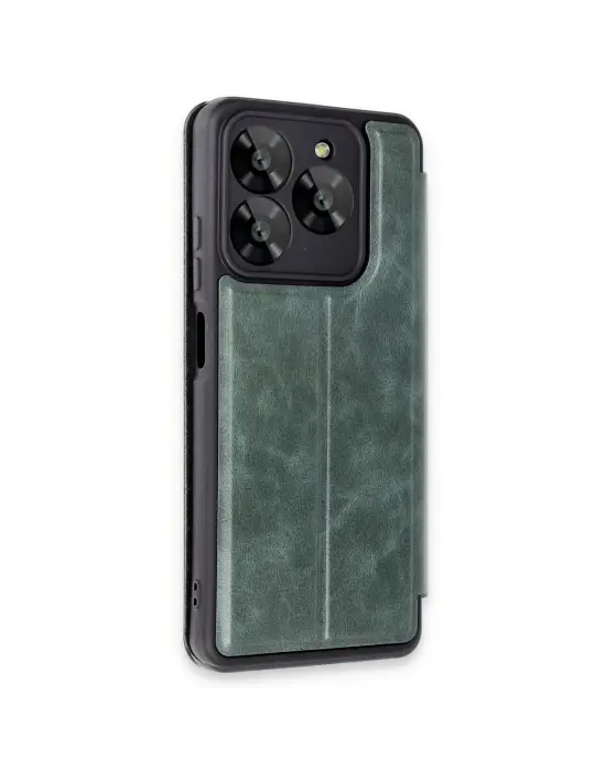 General Mobile Era 30 Kılıf Flip Cover - Koyu Yeşil