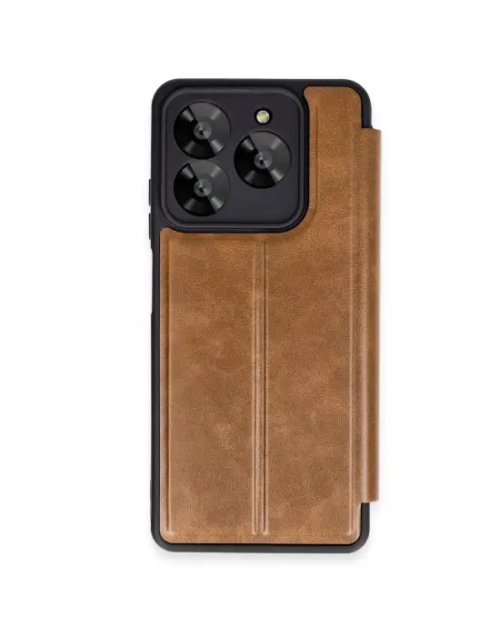 General Mobile Era 30 Kılıf Flip Cover - Taba