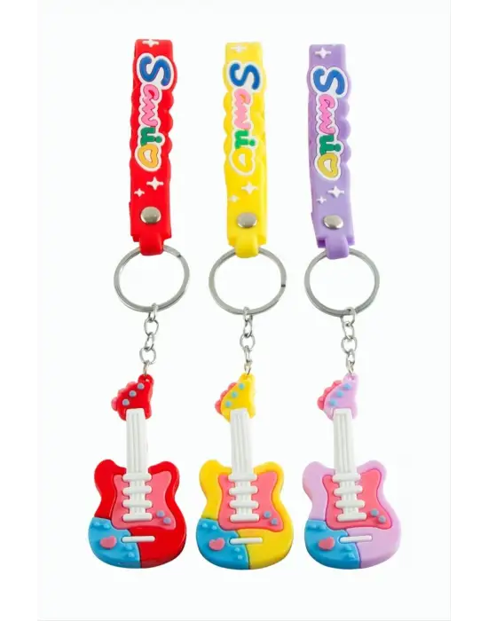 Gitar Silikon Anahtarlık