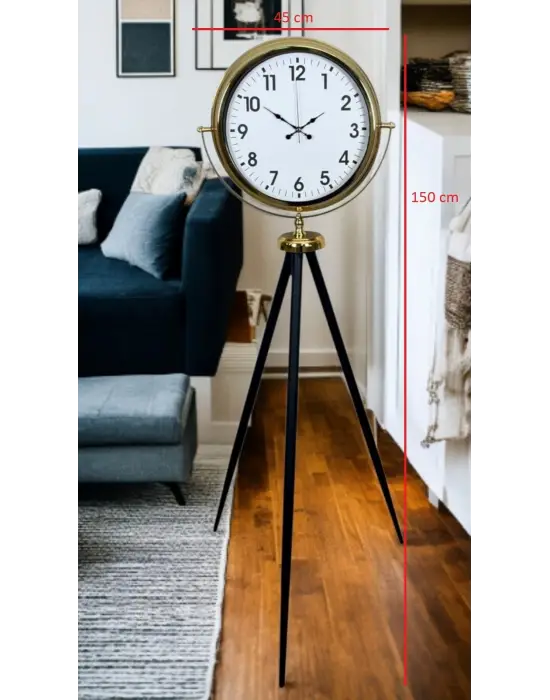 Gold Klasik Tripod Ayaklı Saat