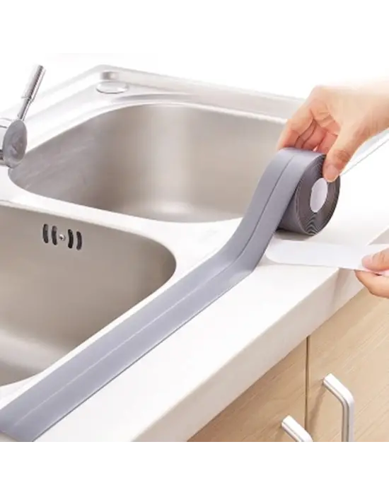 Gri Su Sızdırmaz  Banyo Mutfak Lavabo Küvet İzolasyon Şerit Bant