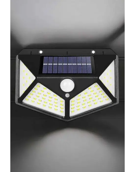 Güneş Enerjili Bahçe Aydınlatma Lambası Solar 100 Led Lamba