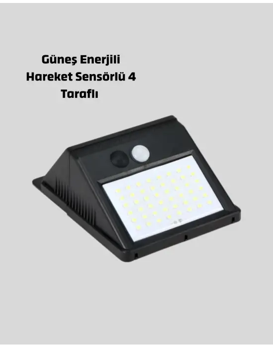 Güneş Enerjili Sensörlü Dış Mekan Duvar Lambası – 3 Modlu, 2200mah Pil, 120° Algılama