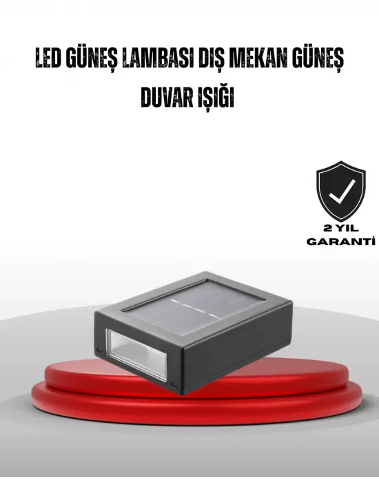 Güneş Enerjili Su Geçirmez Led Duvar Lambası