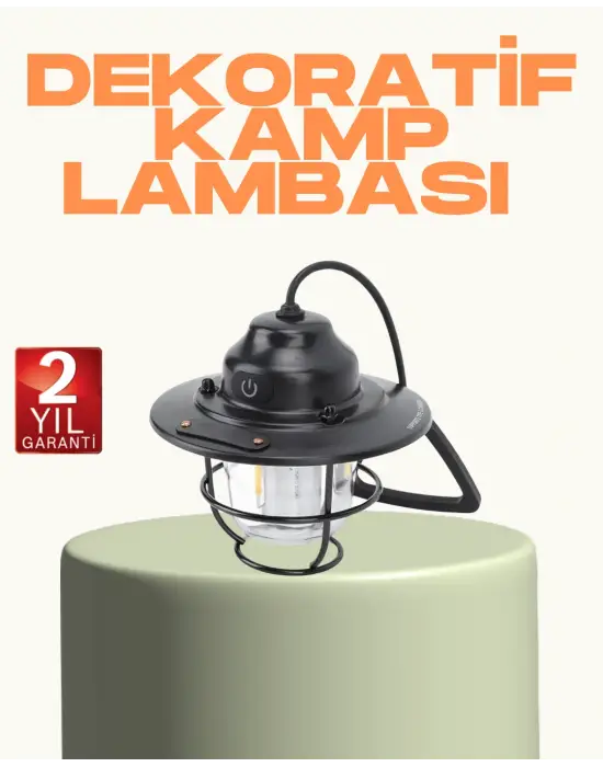 Hafif Ve Taşınabilir Retro Tasarım Kamp Lambası