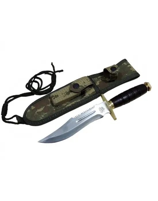 Halmak Standart T.C Komando Bıçağı 30cm - Oluklu, Testere Detaylı, Kılıflı