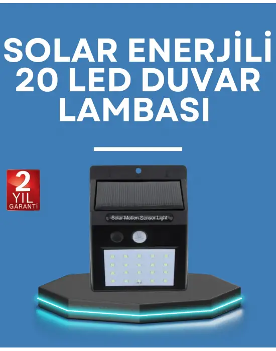 Hareket Algılamalı Solar Led Güvenlik Lambası