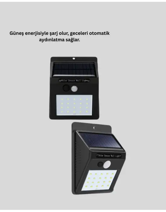 Hareket Algılamalı Solar Led Güvenlik Lambası