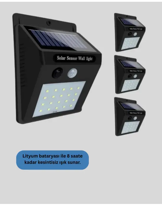 Hareket Algılamalı Solar Led Güvenlik Lambası