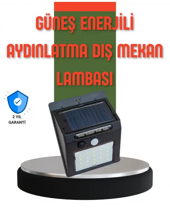 Hareket Sensörlü Güneş Enerjili Dış Mekan Led Lamba 100/144 Led