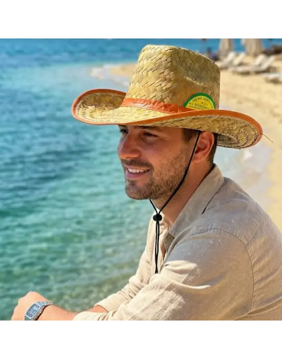 Hasır   Erkek   Foter   Kovboy Şapka   Pls.bez Kenar - Kuşak
