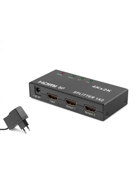 Hdmi Splitter 4K 3D 1 In 2 Out - Siyah HDX1295