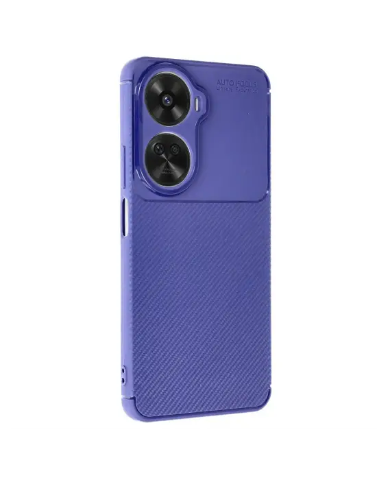 Huawei Nova 12 Se Kılıf Auto Focus Karbon Kapak - Lacivert
