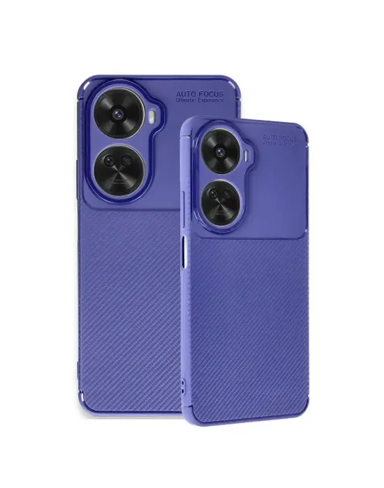 Huawei Nova 12 Se Kılıf Auto Focus Karbon Kapak - Lacivert