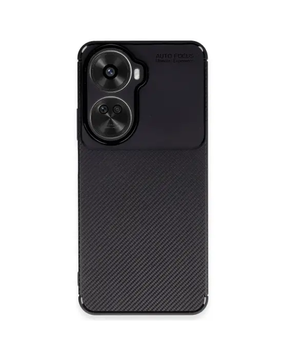 Huawei Nova 12 Se Kılıf Auto Focus Karbon Kapak - Siyah