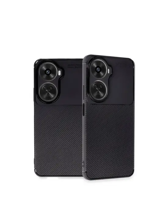 Huawei Nova 12 Se Kılıf Auto Focus Karbon Kapak - Siyah