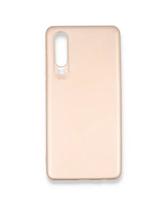 Huawei P30 Kılıf First Silikon - Rose Gold