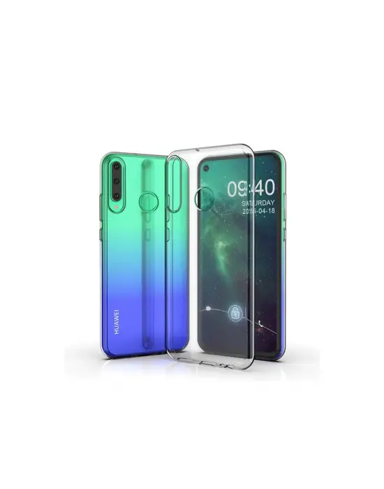 Huawei Y6p Kılıf Lüx Şeffaf Silikon - Şeffaf