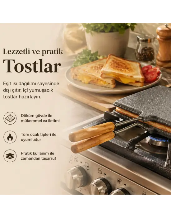 İç Dış Granit Tost Makinası