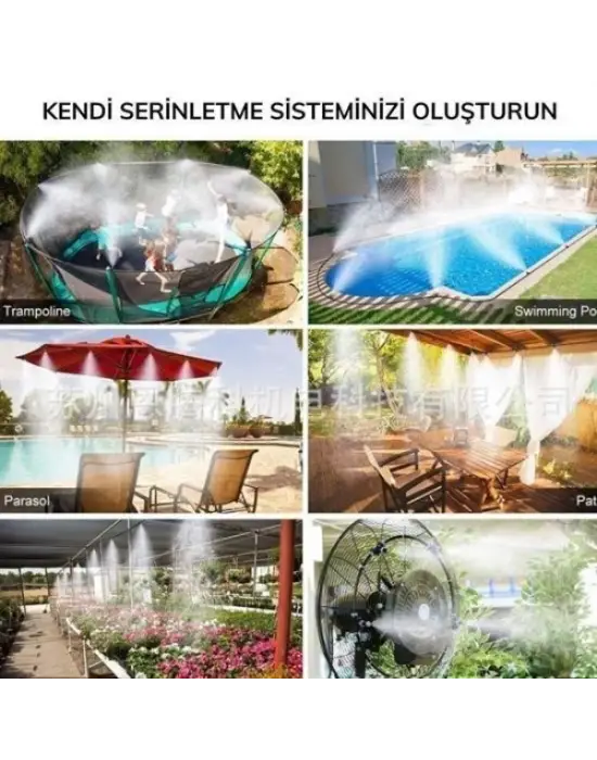 10 Metre Kendin Yap Açık Alan Serinletme ve Nemlendirme Sistemi
