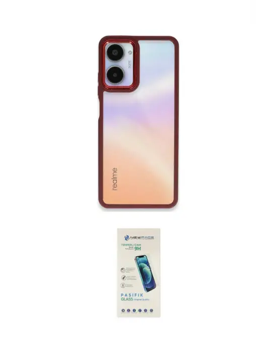 ieg™ 10 Pro 5G Kılıf Eksen Doku Prime - Şeffaf Pasifik Cam Ekran Koruyucu