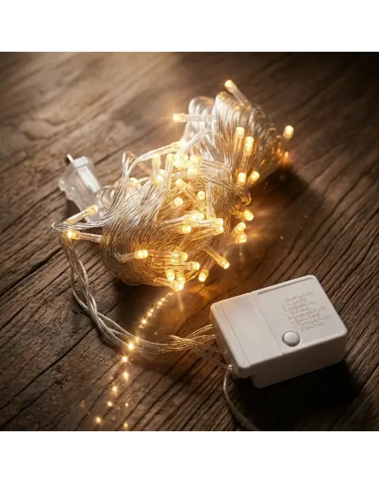 ieg™ 10m 100 Led Damla Uçlu Gün Işığı Şeffaf Kablo