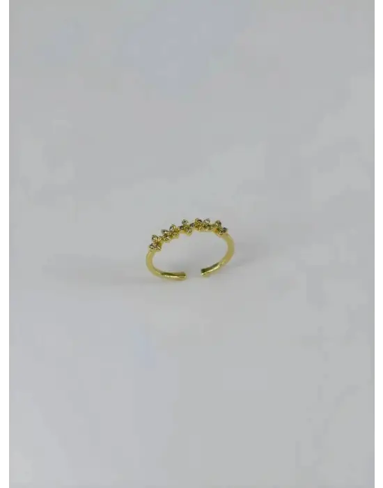 IEG - 14 K Gold Kaplama Zirkon Taşlı Yüzük