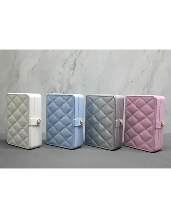16x11 cm Deri Kaplamalı Makyaj Ve Takı Kutusu