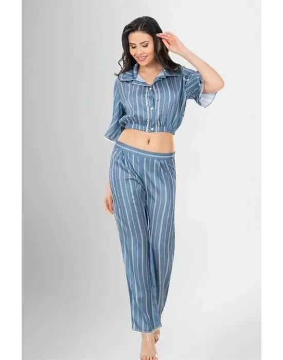 ieg™ 2li Desenli Saten Pijama Takımı