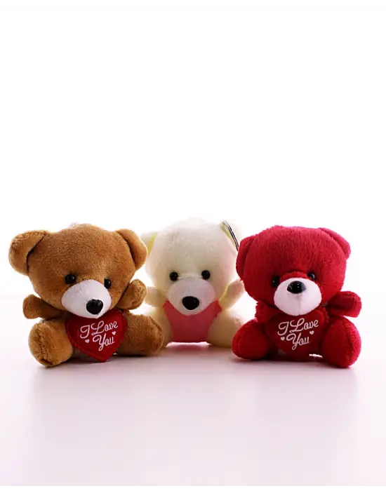 3 Adet Sevimli Mini Ayıcıklar Hediyelik Anahtarlık Set