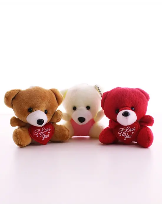 3 Adet Sevimli Mini Ayıcıklar Hediyelik Anahtarlık Set