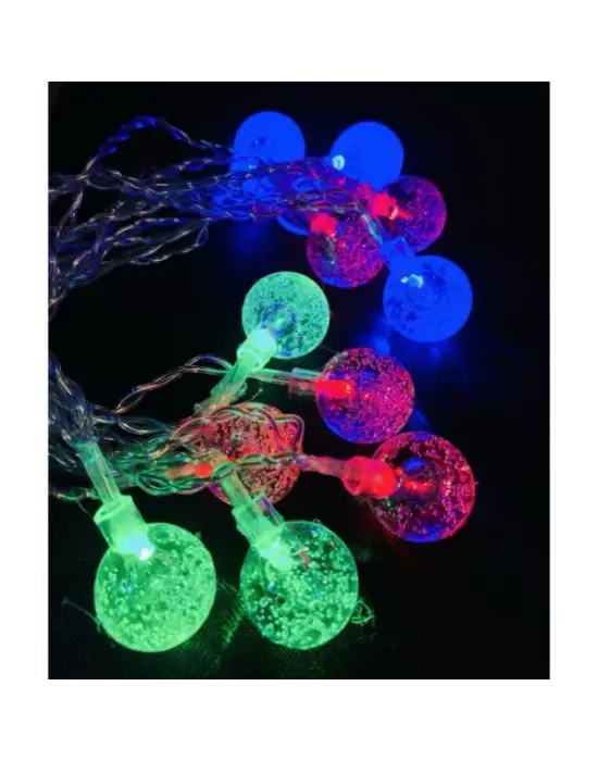 3m 20 Led Kristal Top RGB Pilli