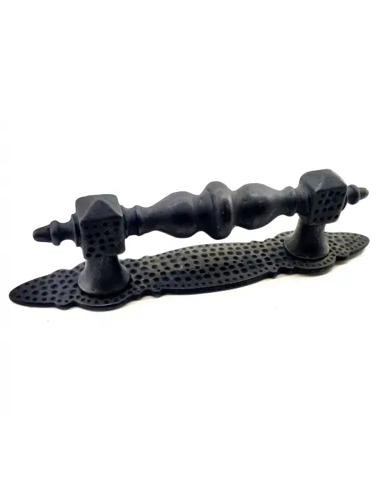 ieg™ Antika Tarz Dekoratif Pirinç Ağır Kapı Çekme Kolu - Küçük, 215x40 mm, Oksit
