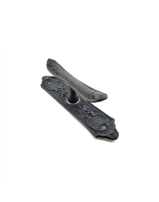 ieg™ Antika Tarz Dekoratif Pirinç Çiçekli Pencere Kolu - 165x38 mm, Oksit