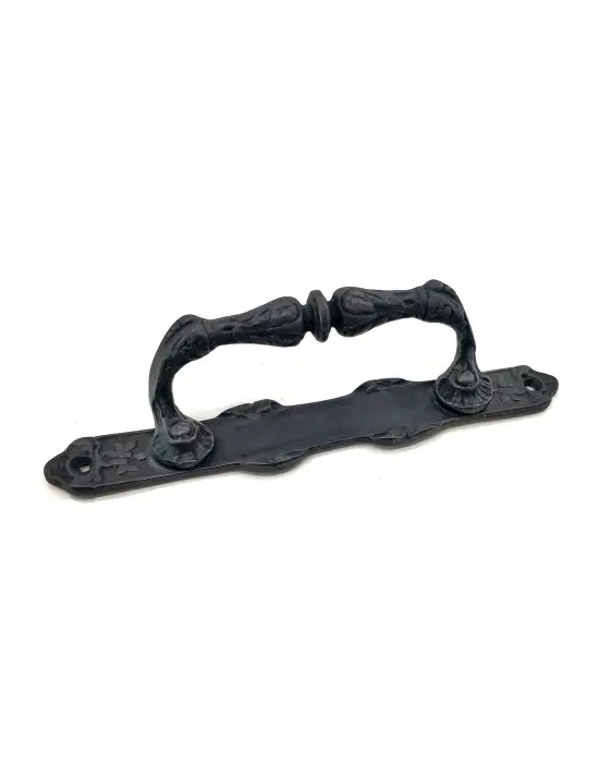 ieg™ Antika Tarz Dekoratif Pirinç Dar Yan Çekme Kapı Kolu - 225x37 mm, Oksit
