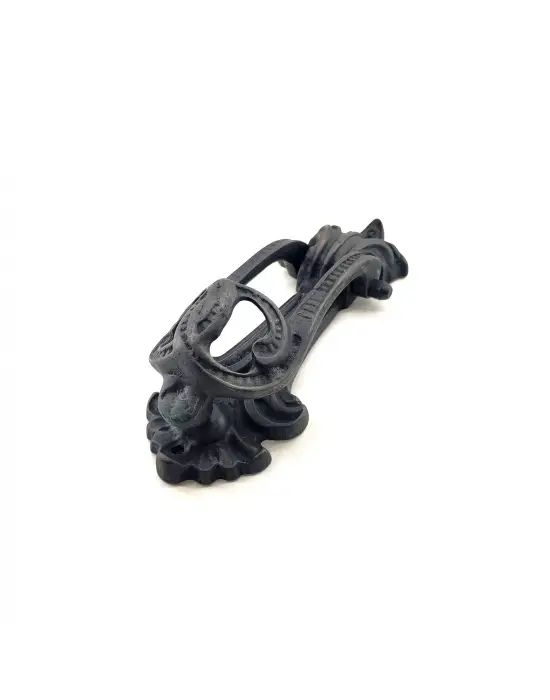 ieg™ Antika Tarz Dekoratif Pirinç Doğa Kapı Tokmağı, Taktak - 205x73 mm, Oksit