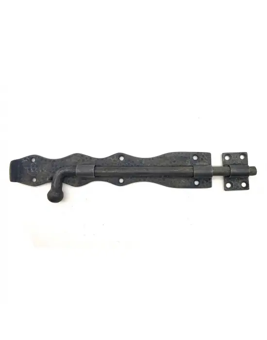 ieg™ Antika Tarz Dekoratif Pirinç Dövme Kapı Sürgüsü - 25cm, Oksit