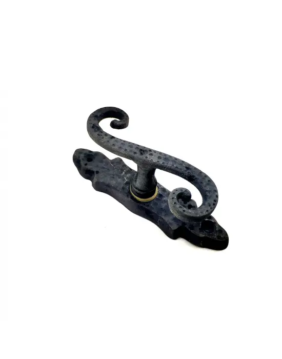 ieg™ Antika Tarz Dekoratif Pirinç Kıvrık Pencere Kolu - 130x33 mm, Oksit