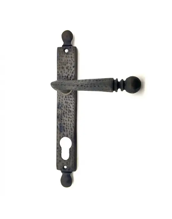 ieg™ Antika Tarz Dekoratif Pirinç Misket WC Banyo Kapı Kolu - 245x34 mm, Oksit