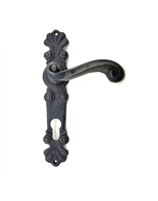 ieg™ Antika Tarz Dekoratif Pirinç Okyanus Oda Kapı Kolu - 230x46 mm, Oksit