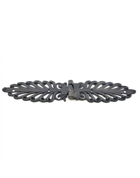 ieg™ Antika Tarz Dekoratif Pirinç Yaprak Desenli Menteşe - 55x265 mm, Oksit