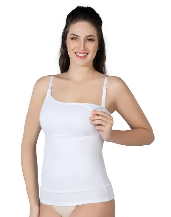 ieg™ Beyaz MI  1402 Modal Cotton Emzirme Atlet Korse