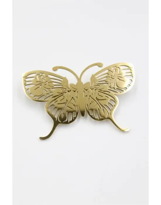 IEG - Çelik Kelebek Broş - Altın
