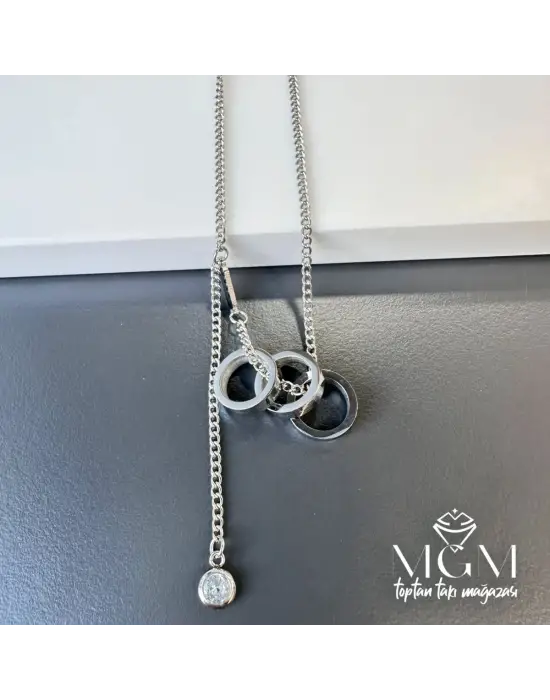IEG - Çelik Üçlü Halka Kolye