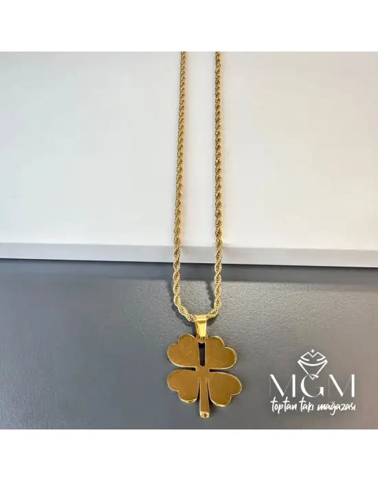 IEG - Çelik Yonca Kolye