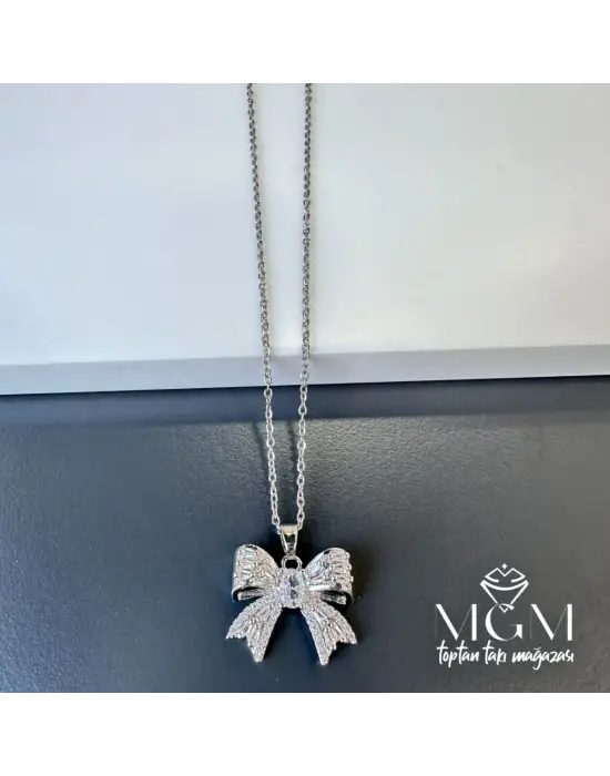 IEG - Çelik Zirkon Taşlı Kolye