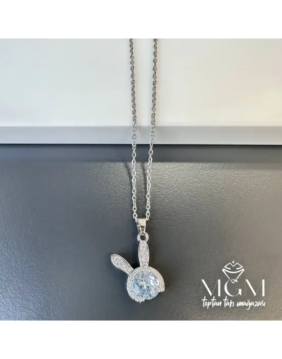IEG - Çelik Zirkon Taşlı Kolye