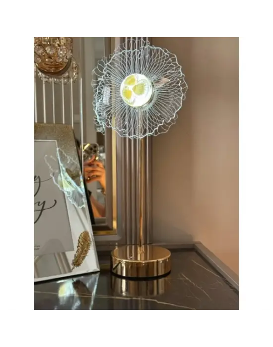 Çiçek Tasarımlı LED Masa Lambası