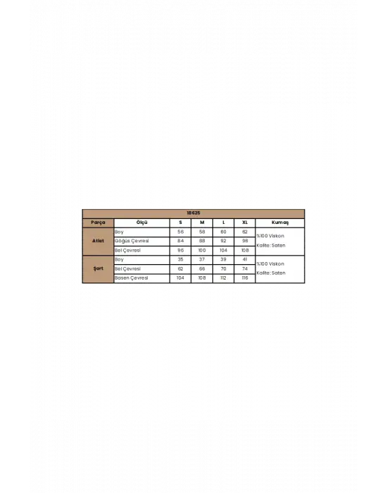 ieg™ Dantelli Tüllü ve Dekolteli Saten Şort Takımı