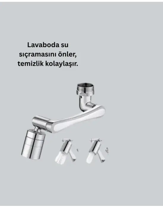 ieg™ Esnek 1080° Musluk Başlığı 3 Eklemli Hareketli Su Modlu Lavabo Aparatı